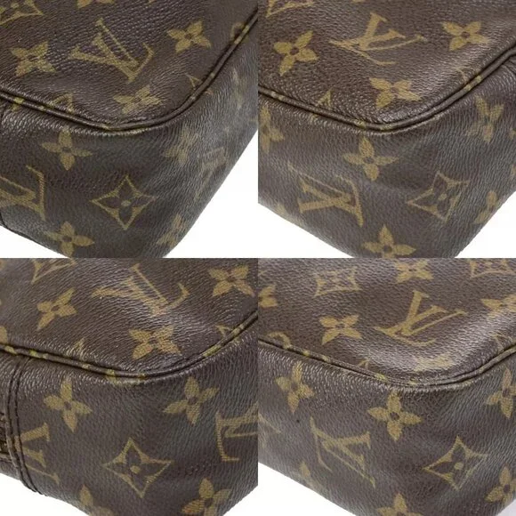 LOUIS VUITTON Trousse Toilette 23 Clutch Hand Bag Monogram Brown